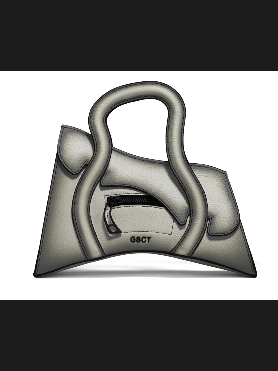 Gsct Curved Top-Handle Satchel In Light Gray